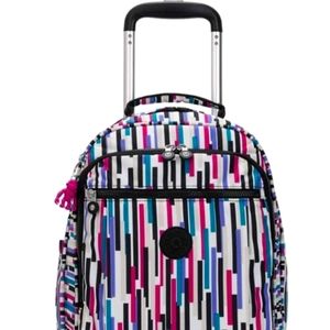 Kipling urban gaze urban stripe rolling bookbag